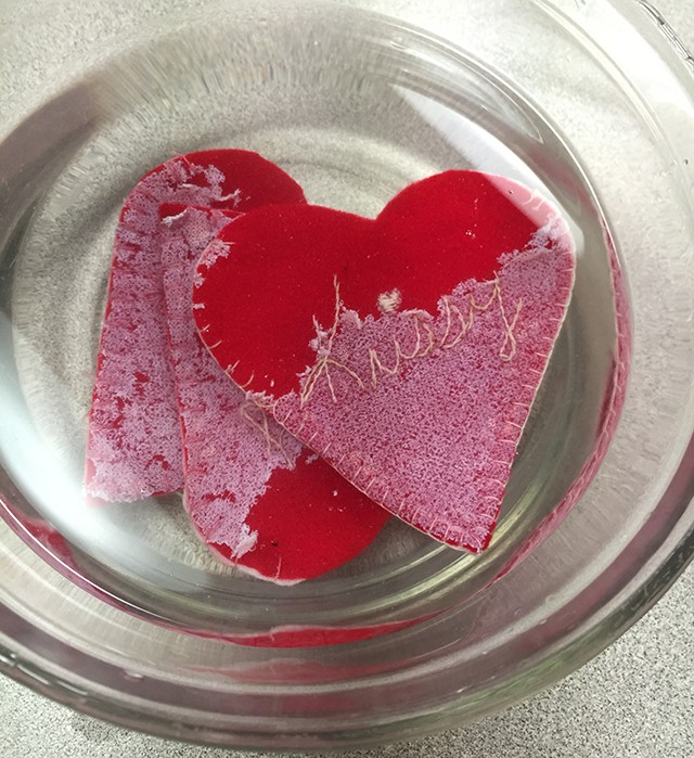 hearts in water