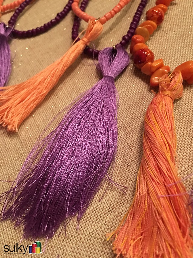 tassels to make with 12 wt cotton Petites thread