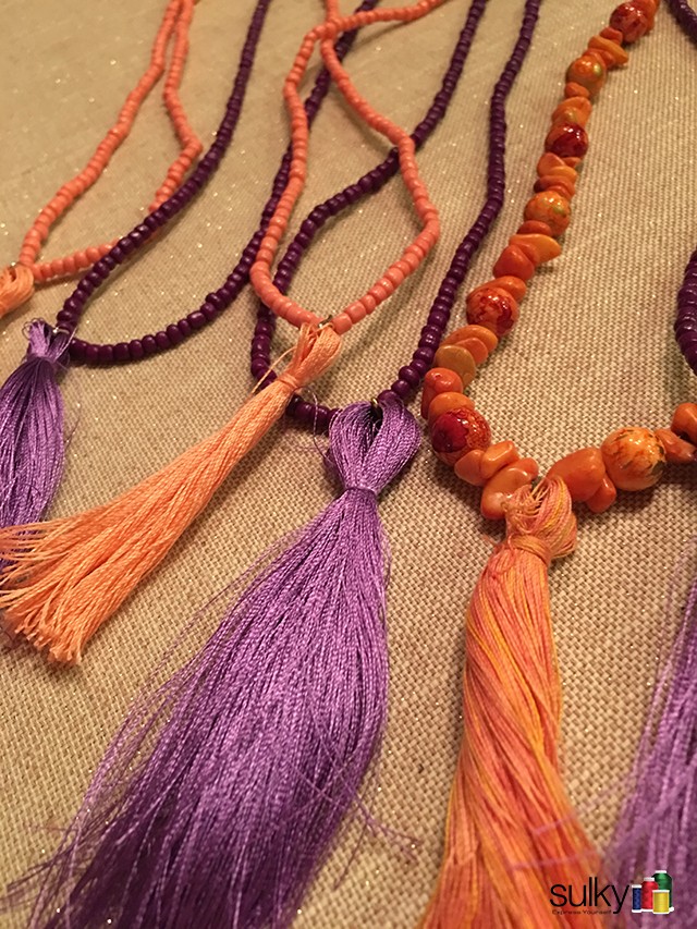 Tassel Pendants, 4 inch Silky Wrap Cap Threaded Tassels, Mala Tassel