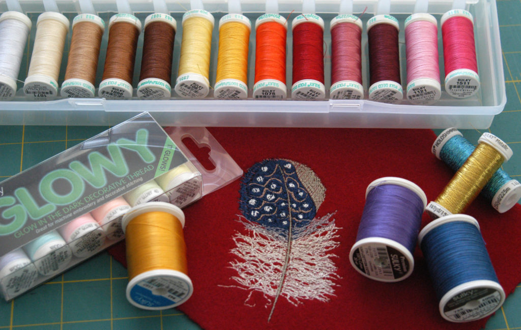 Thread Applied to Machine Embroidery Sulky
