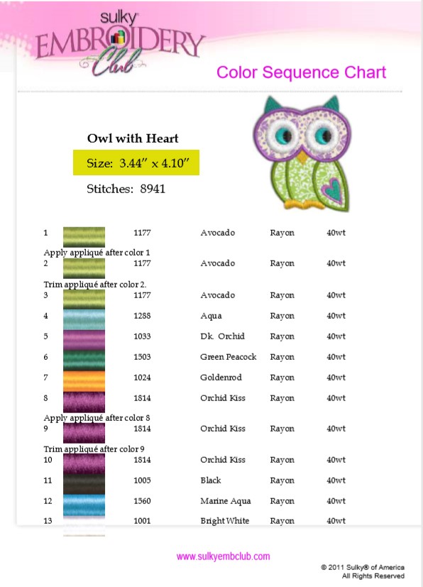 Embroidery Design Placement Chart