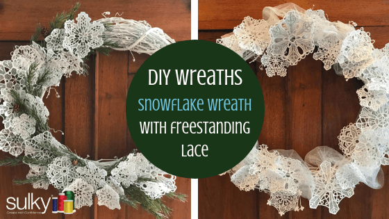 diy snowflake wreath with freestanding lace