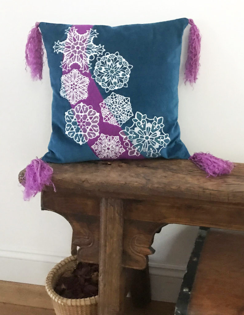 Embroidered Pillow January Pillow of the Month Sulky