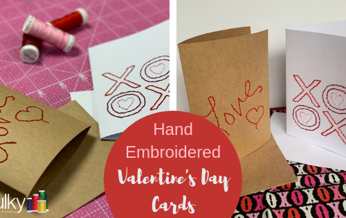 hand embroidered valentines day cards