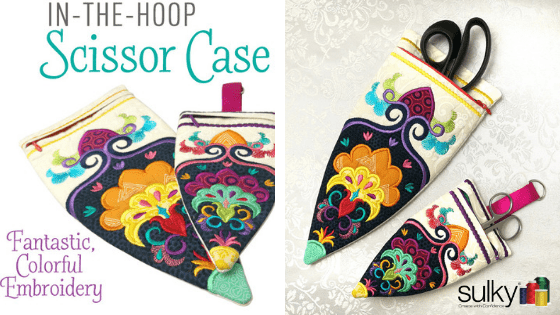 How to Make a Scissor Case In the Hoop - WeAllSew