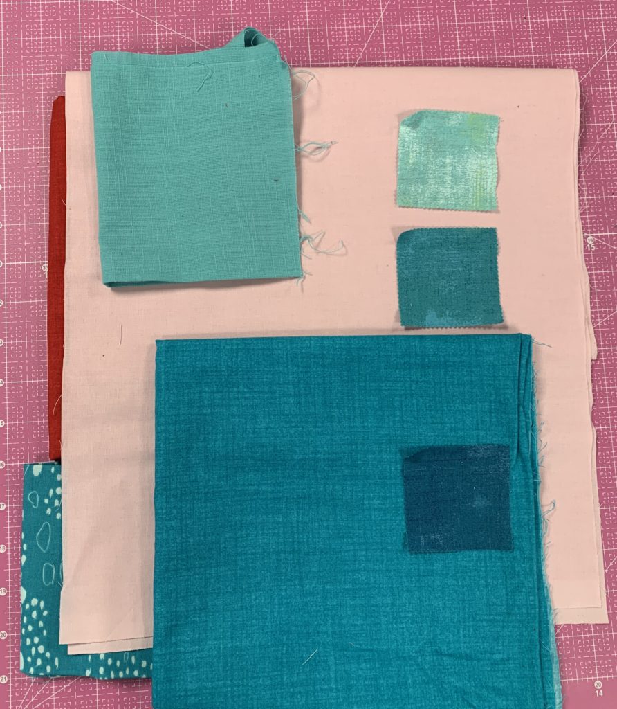 modern quilt design fabric selection