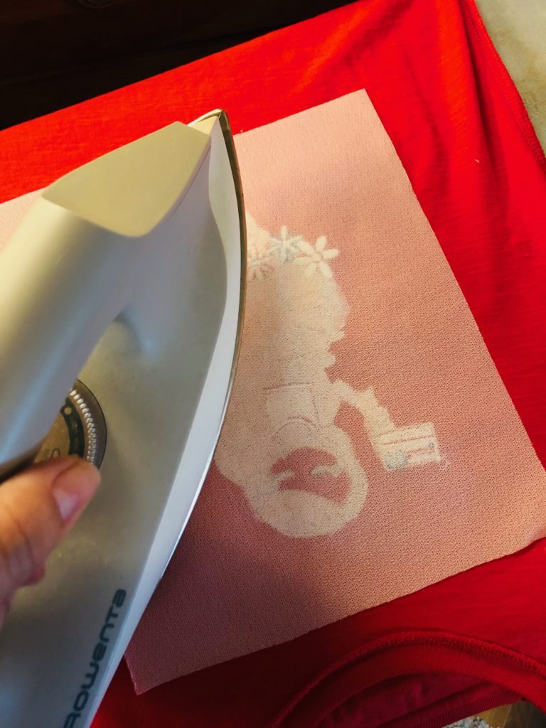 Applying Tender Touch to embroidery wrong side