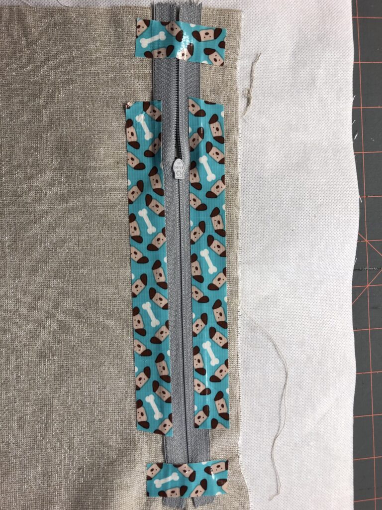 tape zipper edges