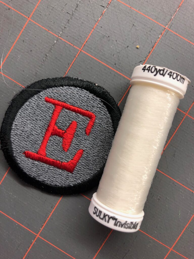 stitch patch using invisible thread