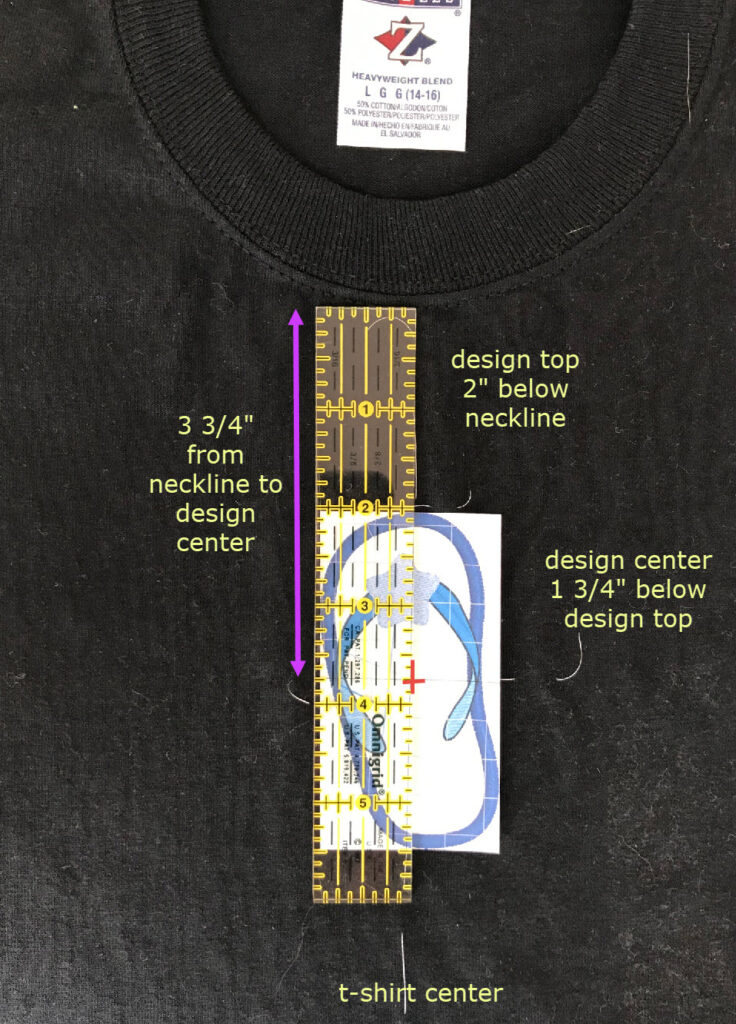 machine embroidered T-shirt