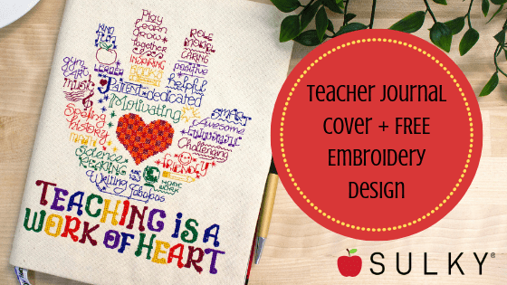 Embroider Blanks for Teacher Gifts - Sulky