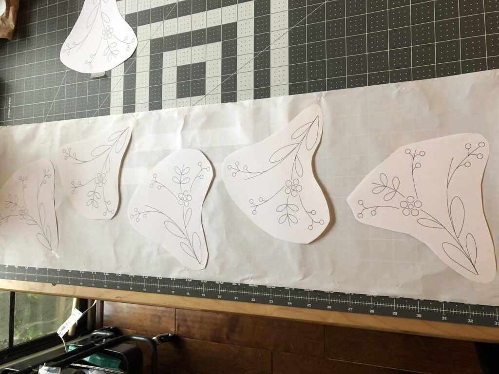 lampshade embroidery layout