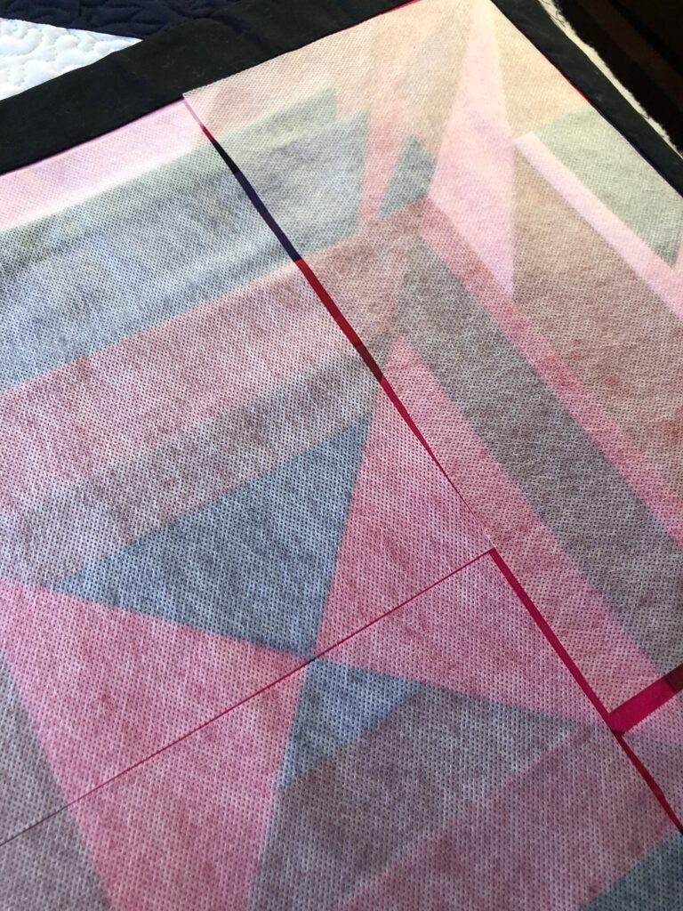 quilt top with Sticky Fabri-Solvy