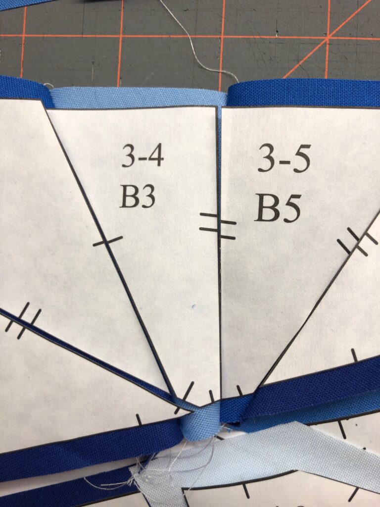 sewing the September sapphire block