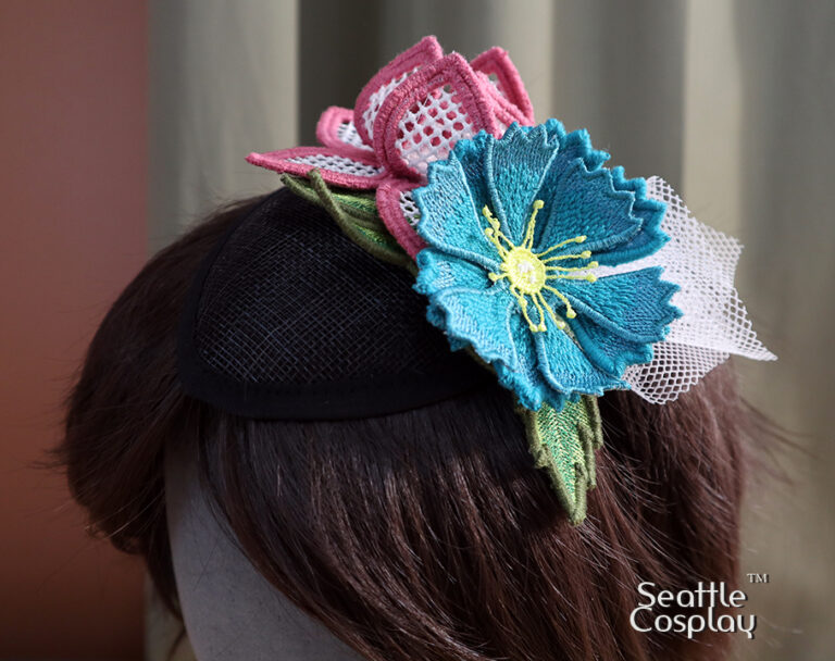 Flower Fascinator using Filaine Thread & Freestanding Lace - Sulky