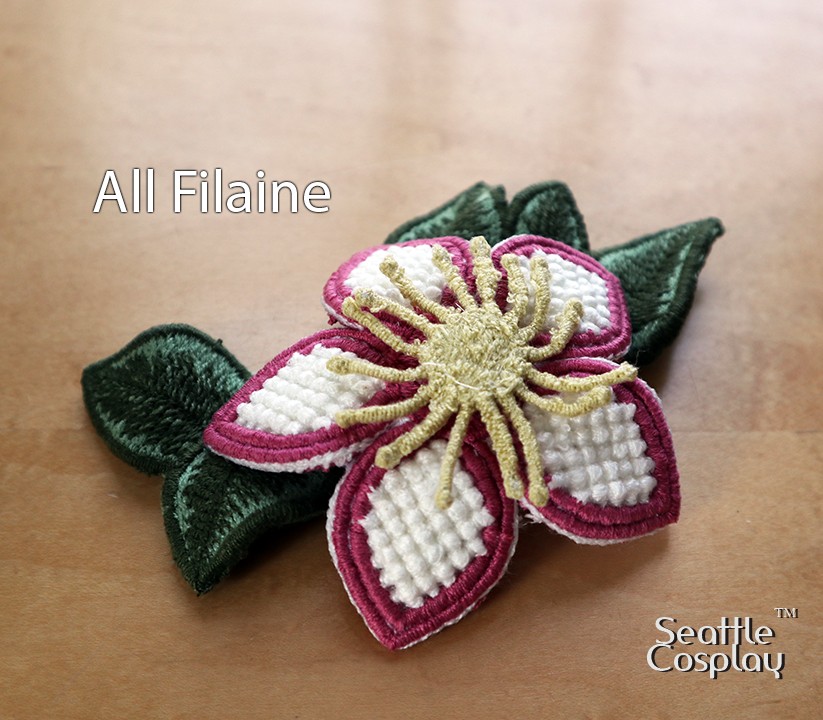 Filaine thread for flower fascinator