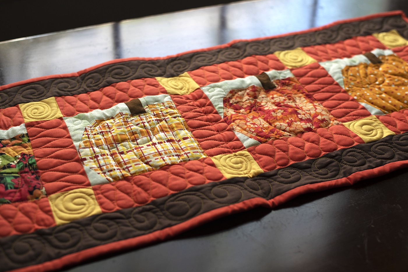 foundation paper piecing: fall pumpkin pillow