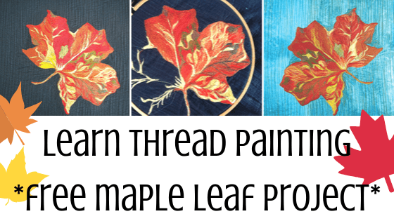 free-motion maple leaf project