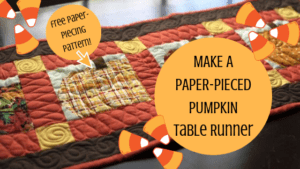 paper pieced pumpkin table runner