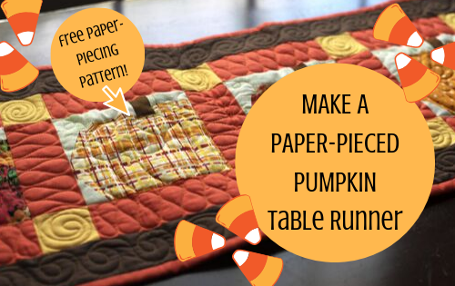 paper pieced pumpkin table runner