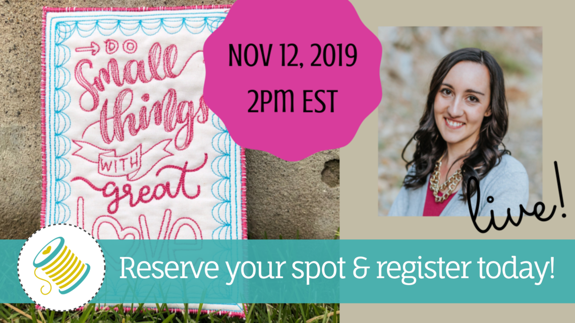hand lettered quilting webinar