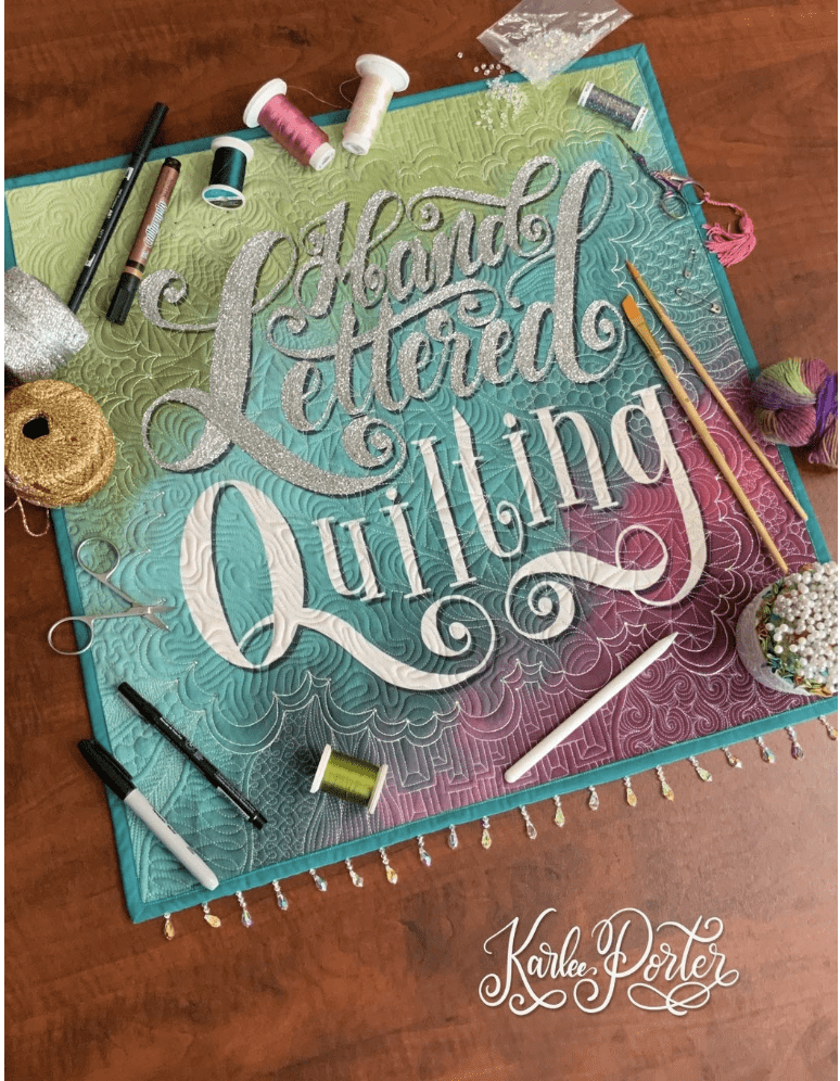 hand lettered quilting