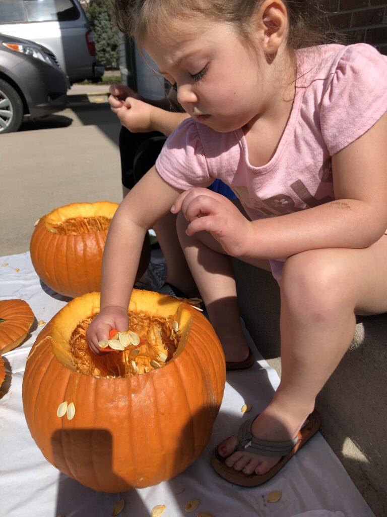pumpkin carving with kids
