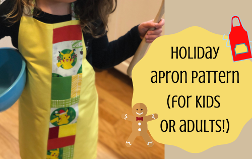 kid holiday apron pattern