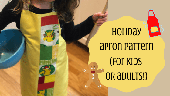 kid holiday apron pattern