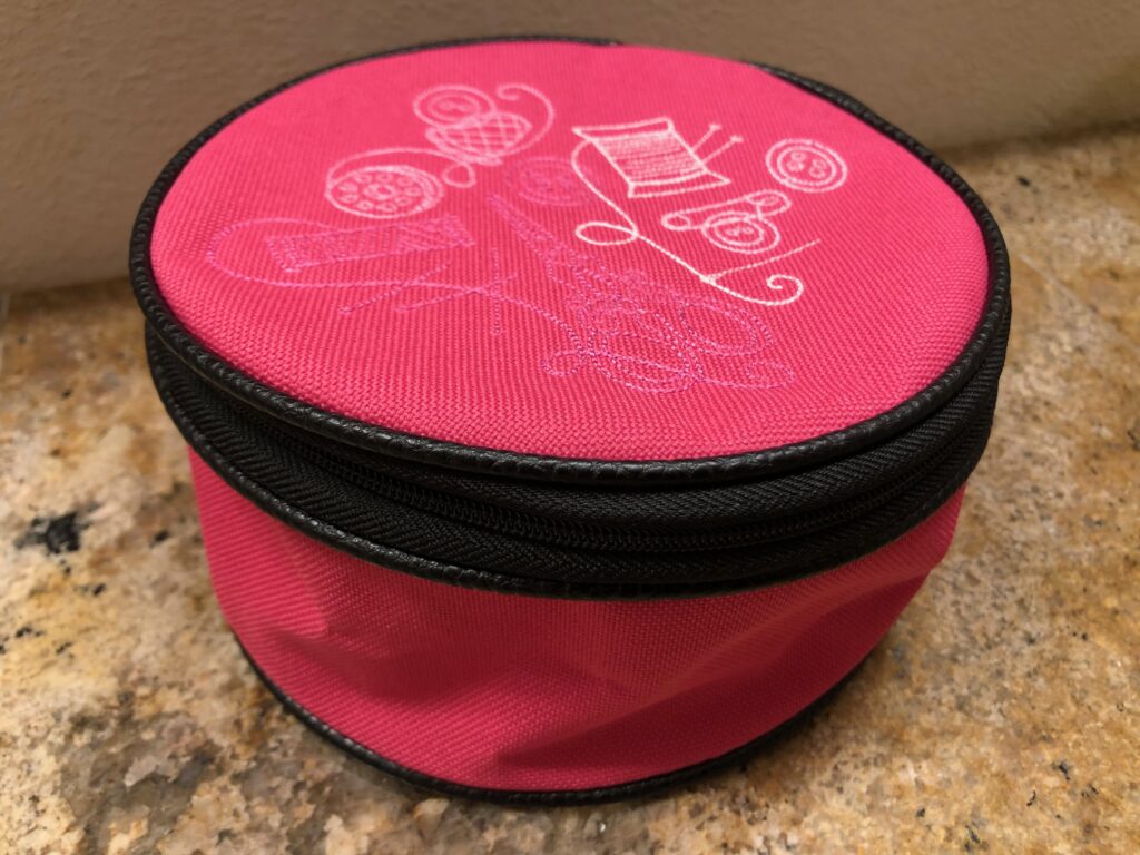 finished embroidered jewelry case