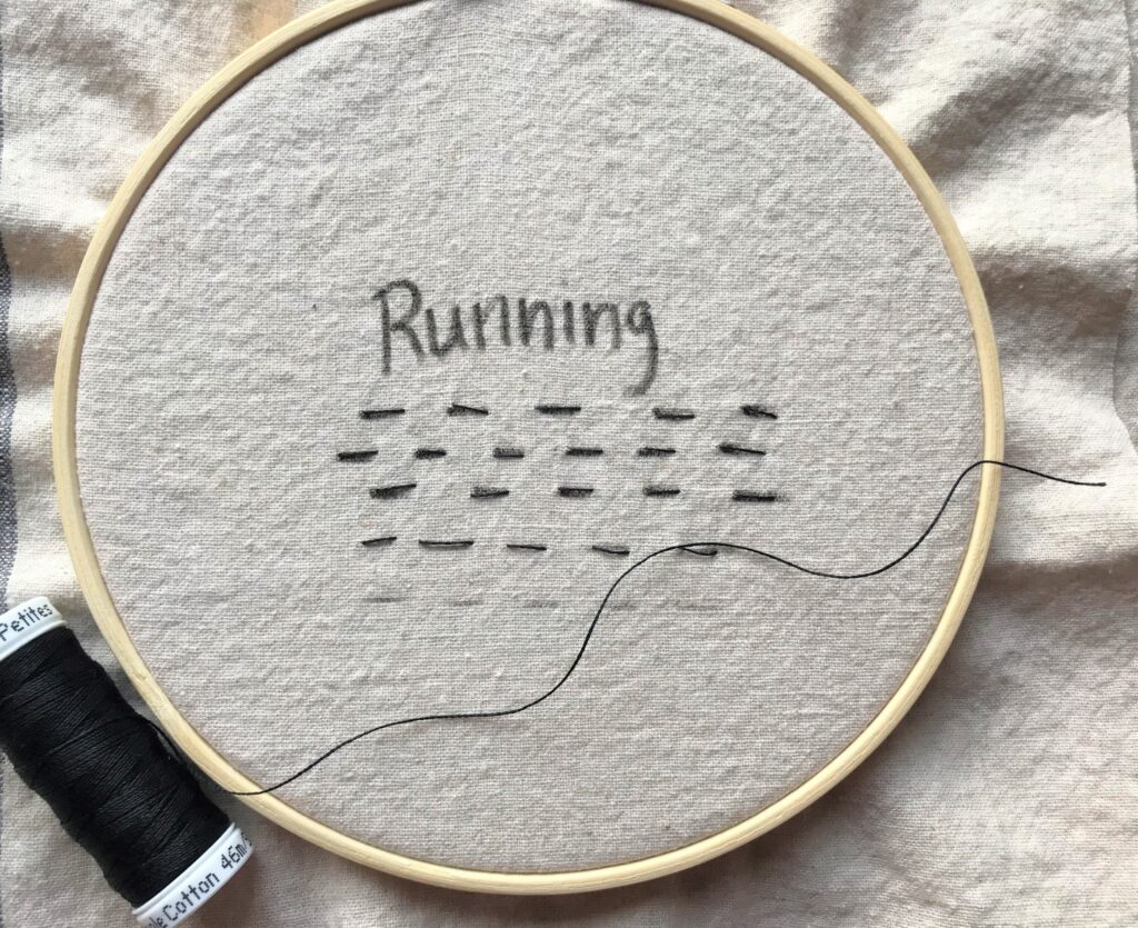hand embroidery running stitch