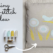spring cross-stitch pillow