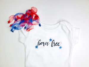 born free patriotic onesie