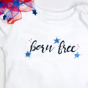 born free patriotic onesie