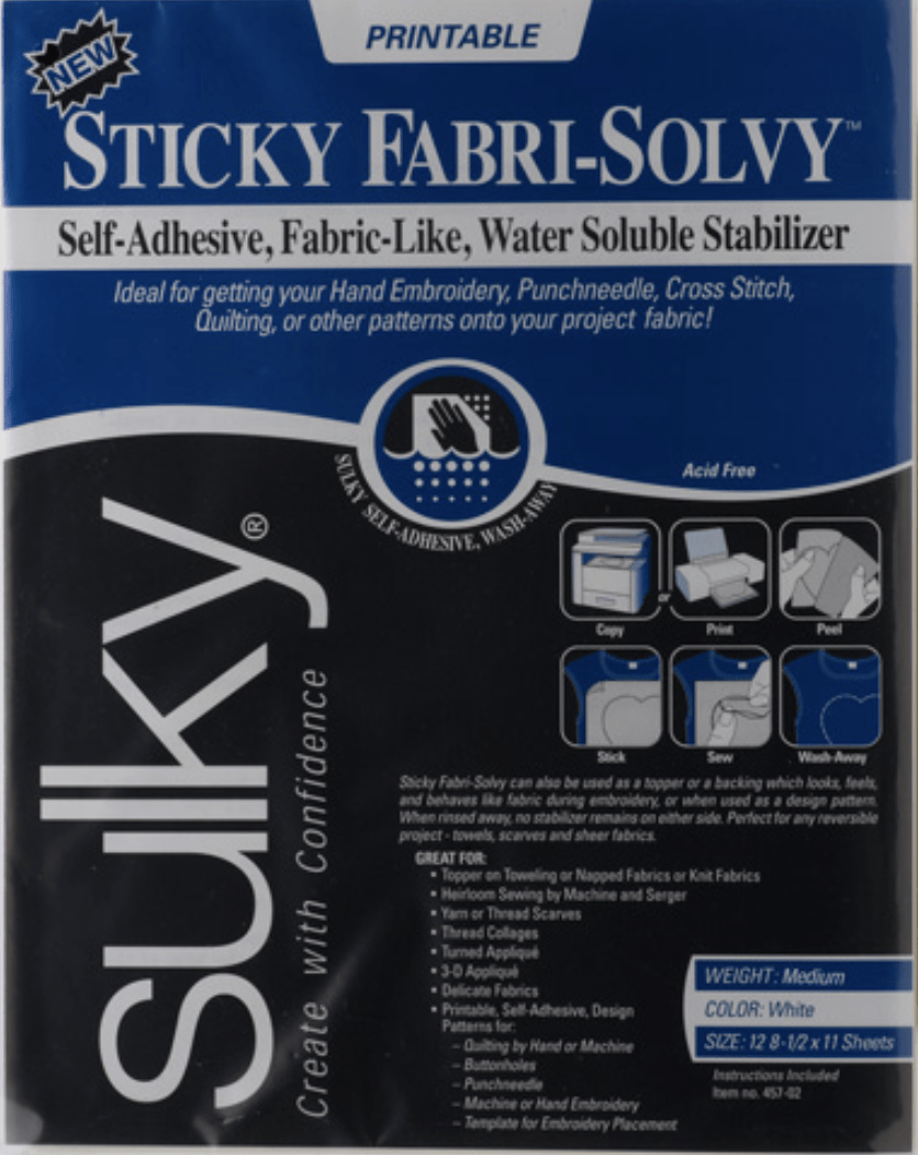 water-soluble stabilizer sticky fabri-solvy