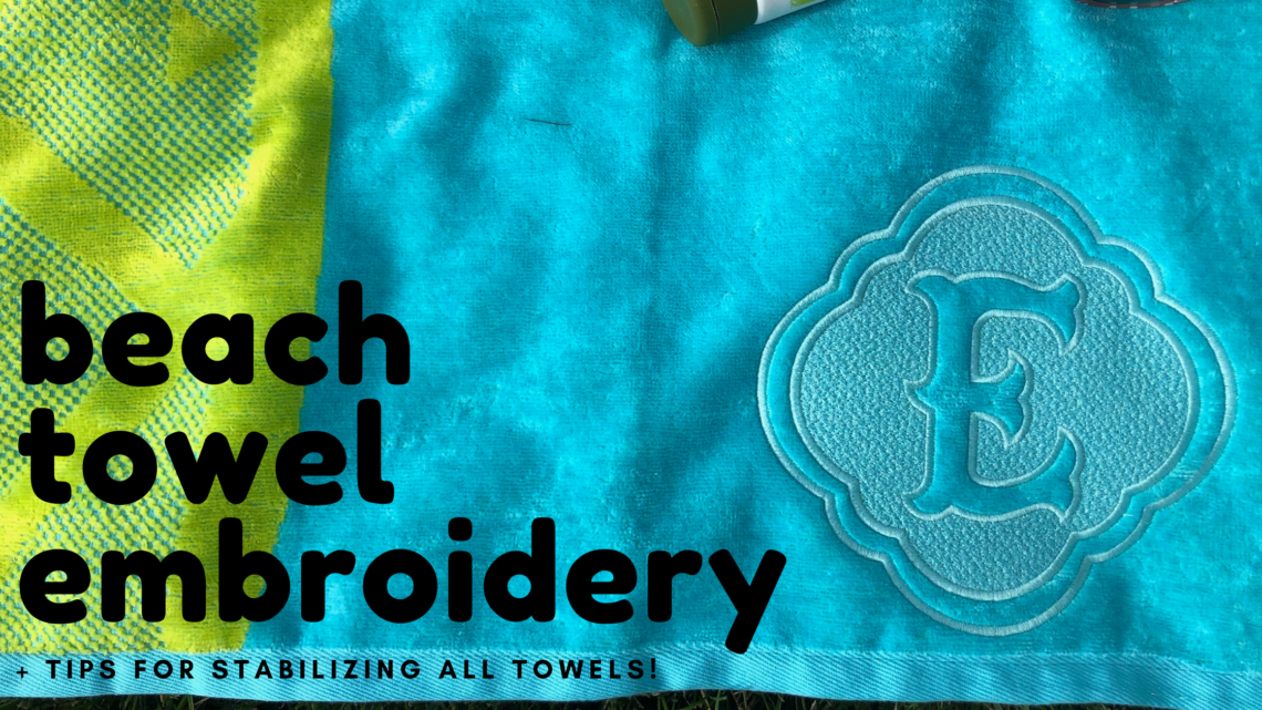 beach towel embroidery