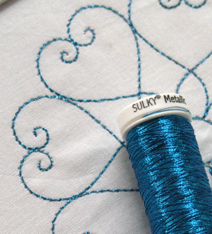 how to sew metallic thread