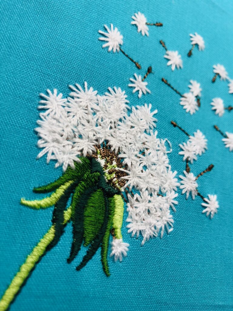 dandelion embroidery