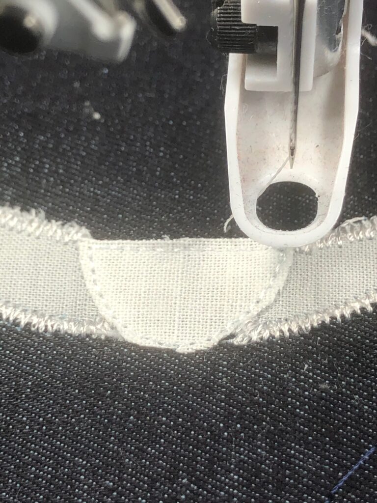 stitch body using gray fabric