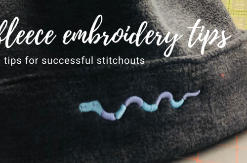 fleece embroidery tips