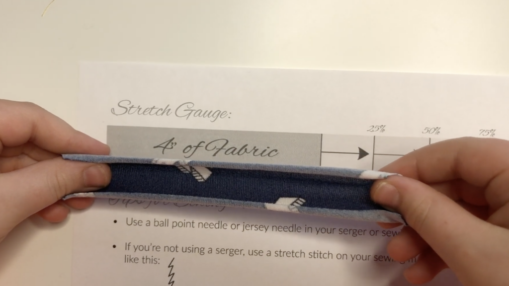 sewing stretch fabrics gauge