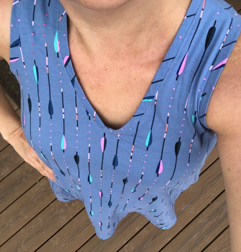 finished tank top from above