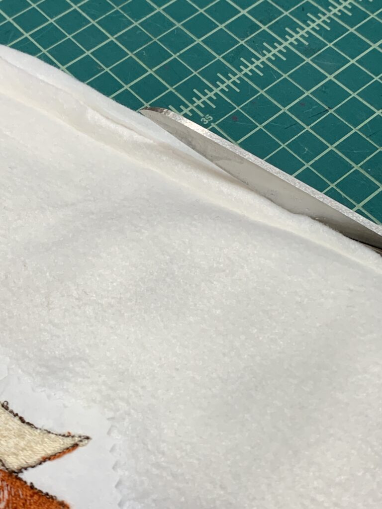 cutting fabric for free fox design pillow
