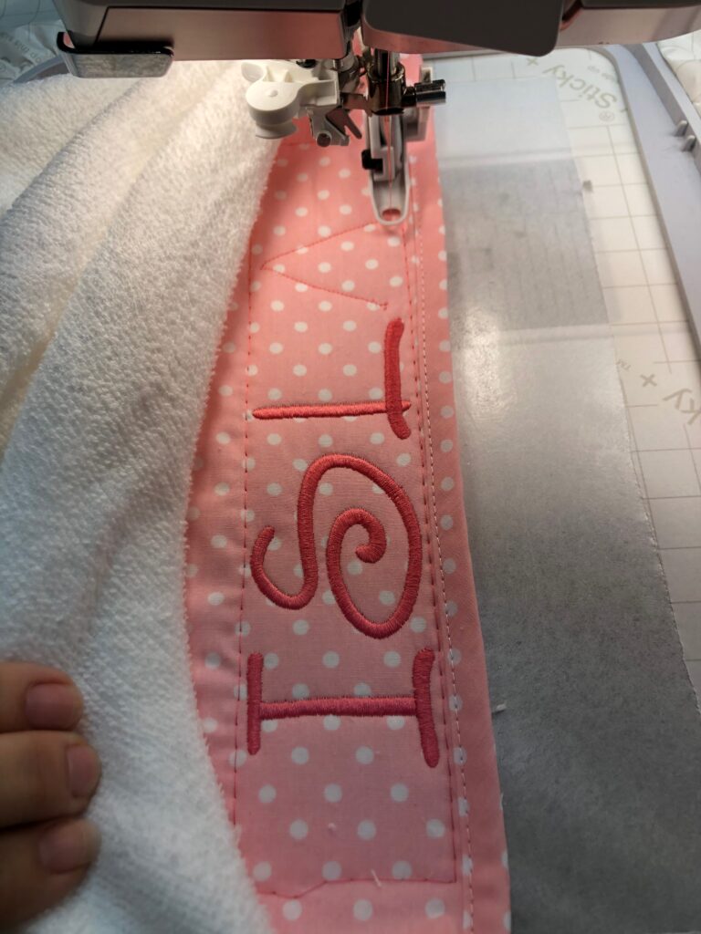 moving towel for embroidery
