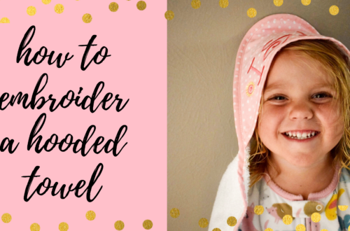 how to embroider a hooded towel