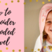 how to embroider a hooded towel