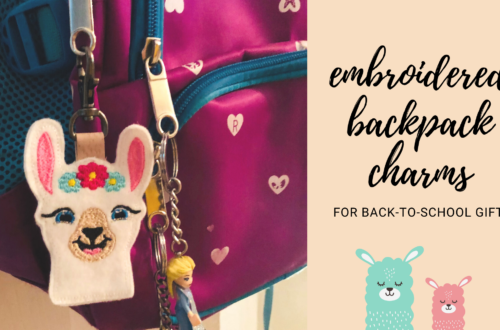 embroidered backpack charms
