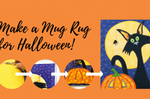 in-the-hoop Mug Rug for Halloween