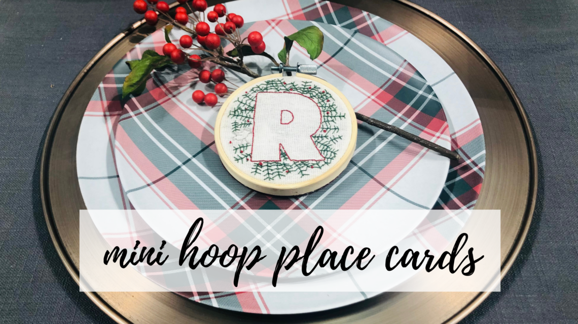 mini hoop place cards