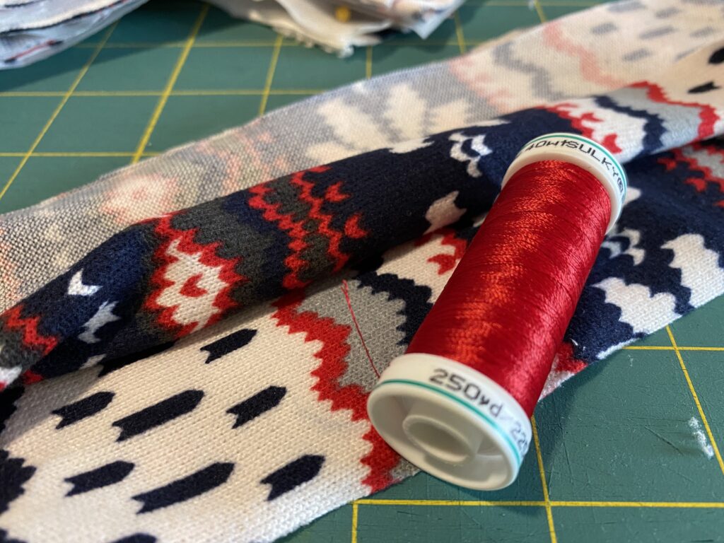 pairing fabric with holiday knit